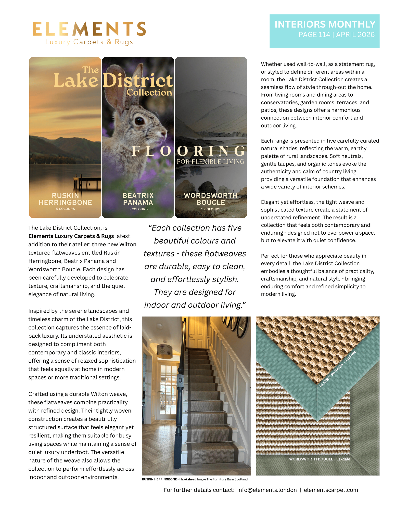 Interior Monthly Lake District Collection On Rugs